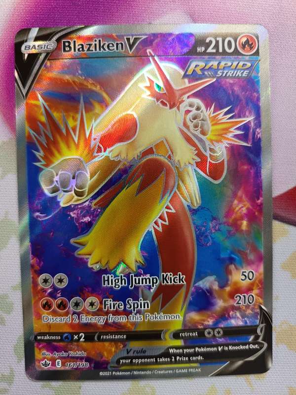 Pokemon Trading Card Game - Blaziken V #161 Pokemon Chilling Reign