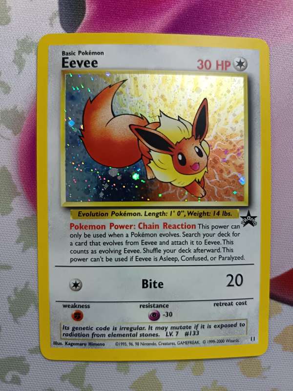 Pokemon Trading Card Game -Eevee #11 Pokemon Promo  - Holo - Vintage