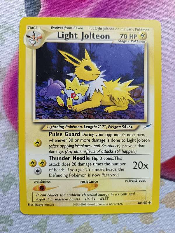Pokemon Trading Card Game - Light Jolteon #48 Pokemon Neo Destiny - Vintage