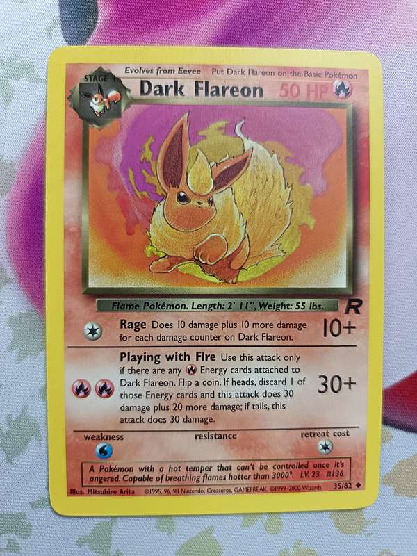 Pokemon Trading Card Game - Dark Flareon #35 Pokemon Team Rocket - Vintage