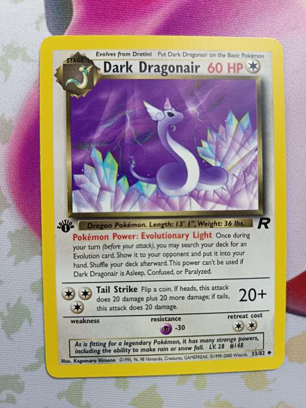 Pokemon Trading Card Game - Dark Dragonair [1st Edition] #33 Pokemon Team Rocket - Vintage