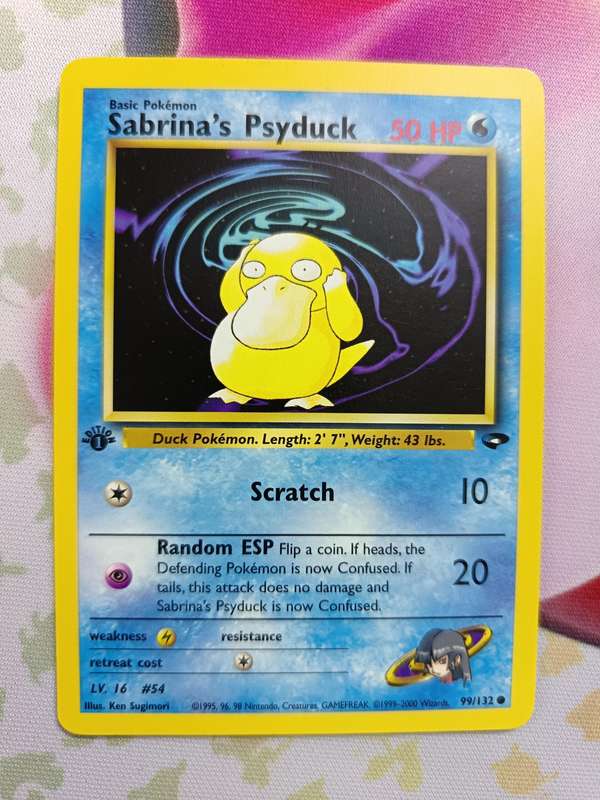 Pokemon Trading Card Game - Sabrina's Psyduck [1st Edition] #99 Pokemon Gym Challenge - Vintage