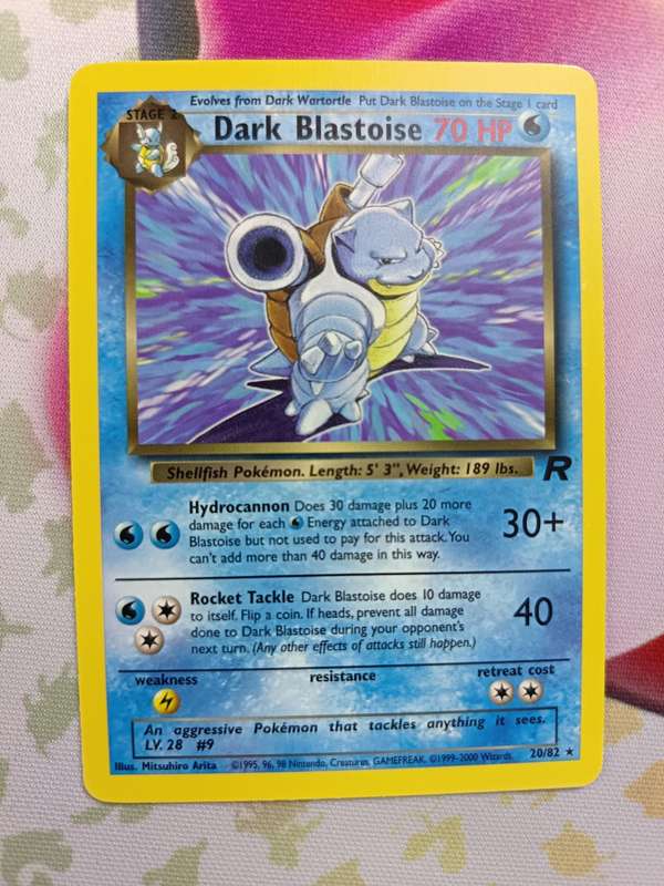 Pokemon Trading Card Game - Dark Blastoise #20 Pokemon Team Rocket - Vintage