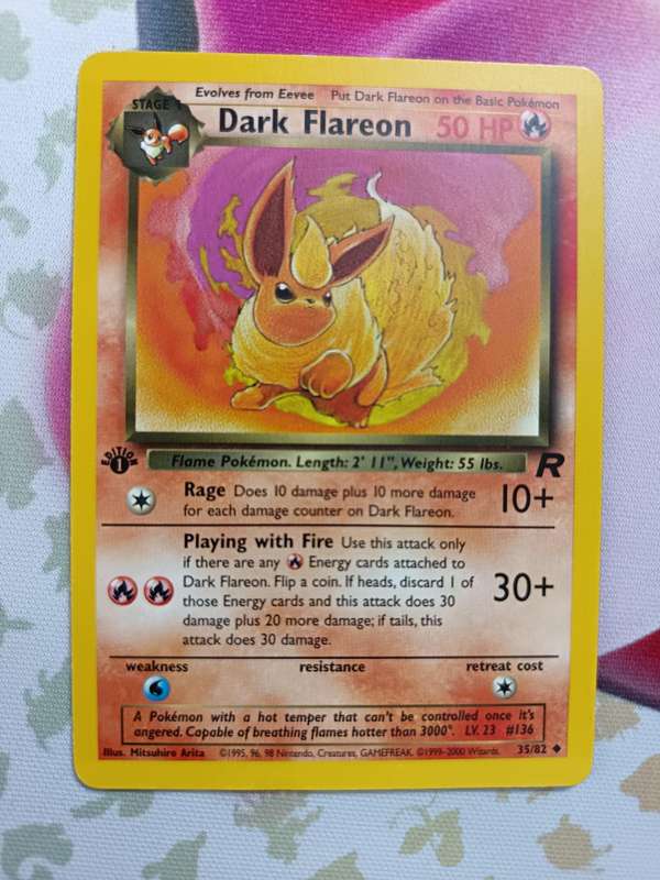 Pokemon Trading Card Game - Dark Flareon [1st Edition] #35 Pokemon Team Rocket