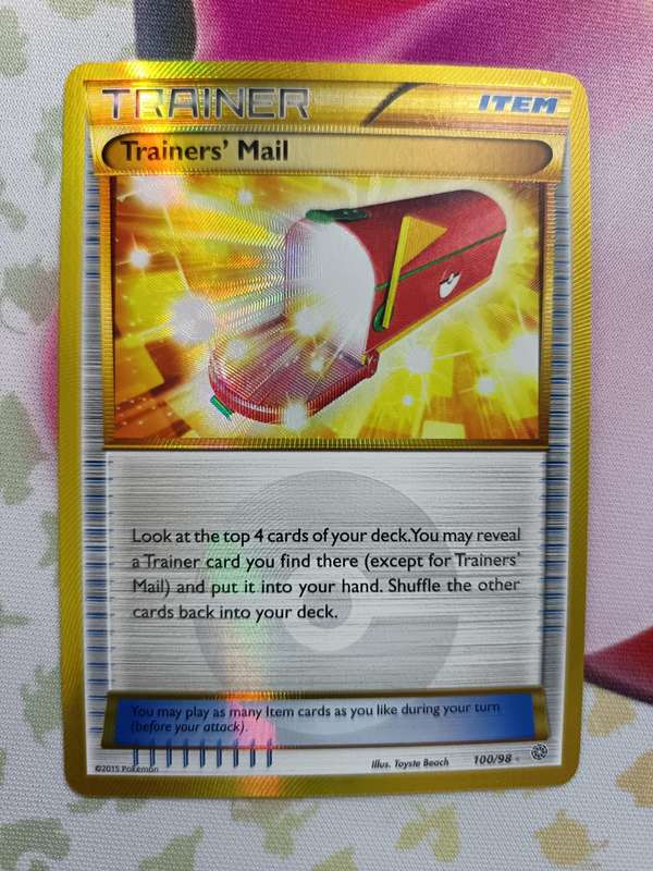 Pokemon Trading Card Game - Trainers' Mail #100 Pokemon Ancient Origins - Gold Secret Rare - 2015