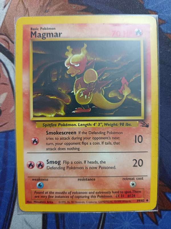 Pokemon Trading Card Game - Magmar #39 Pokemon Fossil