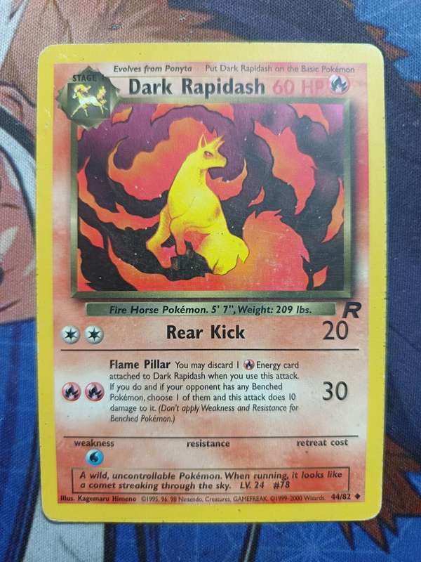 Pokemon Trading Card Game - Dark Rapidash #44 Pokemon Team Rocket - Vintage