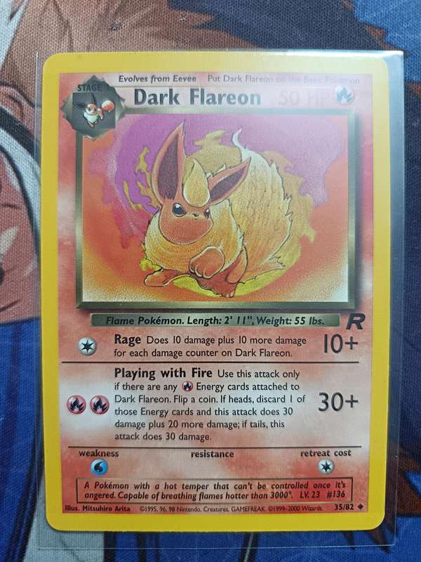Pokemon Trading Card Game - Dark Flareon #35 Pokemon Team Rocket - Vintage