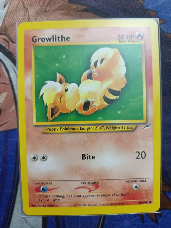 Pokemon Trading Card Game - Growlithe #68 Pokemon Neo Destiny - Vintage