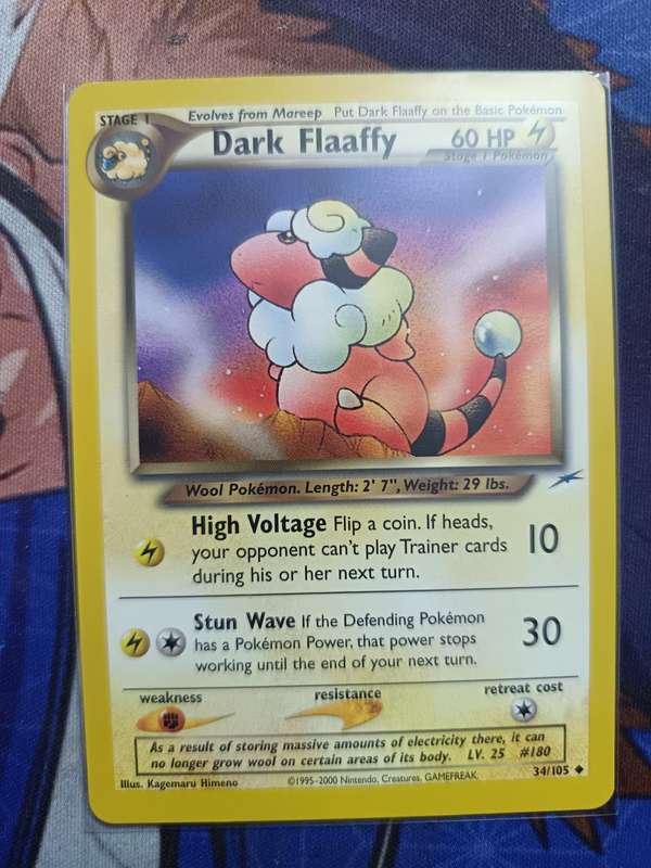 Pokemon Trading Card Game - Dark Flaaffy #34 Pokemon Neo Destiny - Vintage