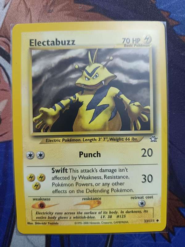 Pokemon Trading Card Game - Electabuzz #33 Pokemon Neo Genesis - Vintage