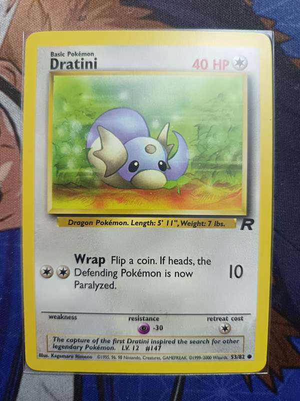 Pokemon Trading Card Game - Dratini #53 Pokemon Team Rocket - Vintage