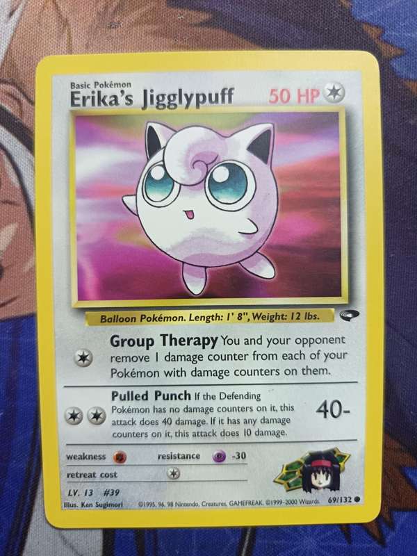 Pokemon Trading Card Game - Erika's Jigglypuff #69 Pokemon Gym Challenge - Vintage