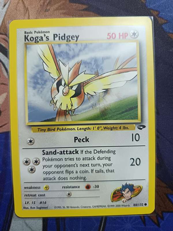 Pokemon Trading Card Game - Koga's Pidgey #49 Pokemon Gym Challenge - Vintage