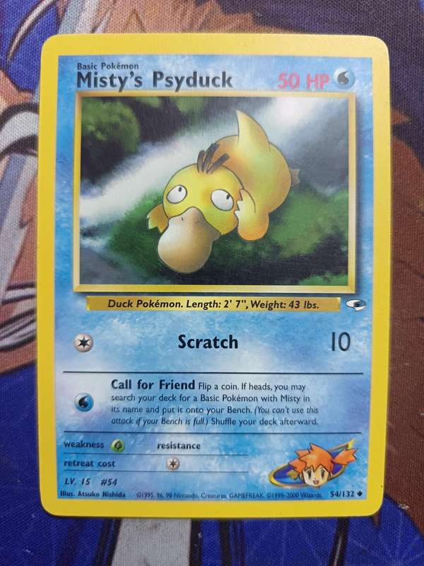 Pokemon Trading Card Game - Misty's Psyduck #54 Pokemon Gym Heroes - Vintage