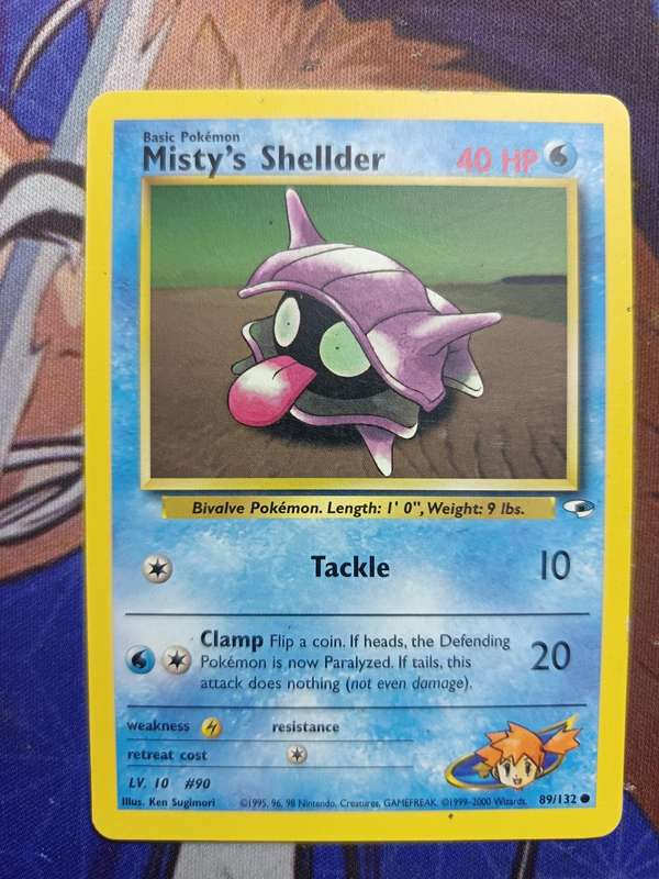 Pokemon Trading Card Game - Misty's Shellder #89 Pokemon Gym Heroes - Vintage