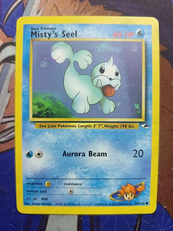 Pokemon Trading Card Game - Misty's Seel #88 Pokemon Gym Heroes - Vintage