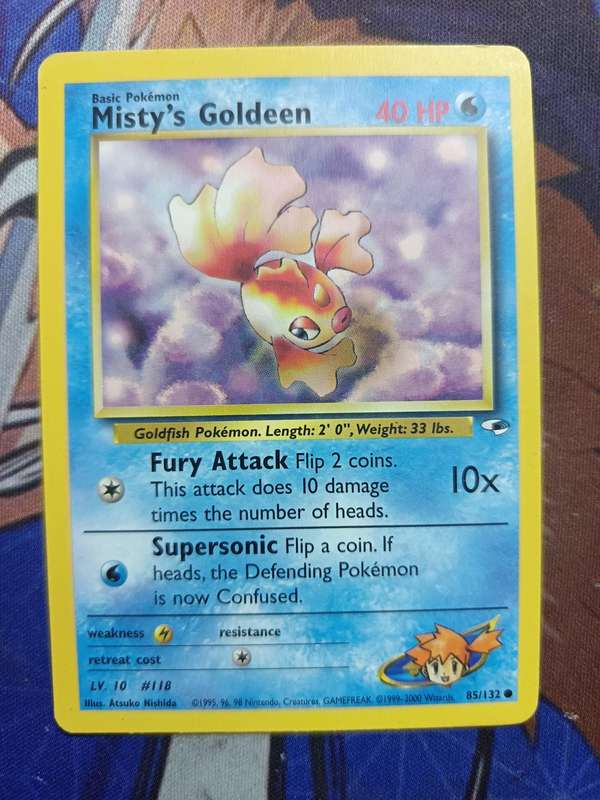 Pokemon Trading Card Game - Misty's Goldeen #85 Pokemon Gym Heroes - Vintage