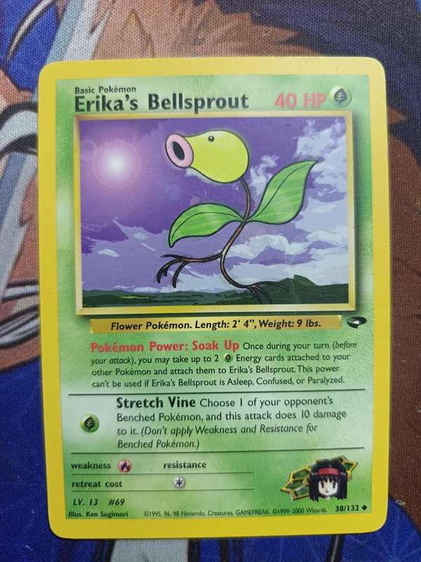 Pokemon Trading Card Game - Erika's Bellsprout #38 Pokemon Gym Challenge - Vintage
