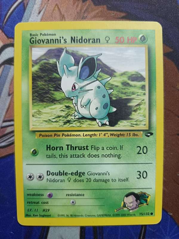 Pokemon Trading Card Game - Giovanni's Nidoran #75 Pokemon Gym Challenge - Vintage