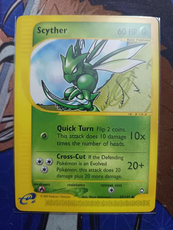 Pokemon Trading Card Game - Scyther #57 Pokemon Aquapolis - Vintage