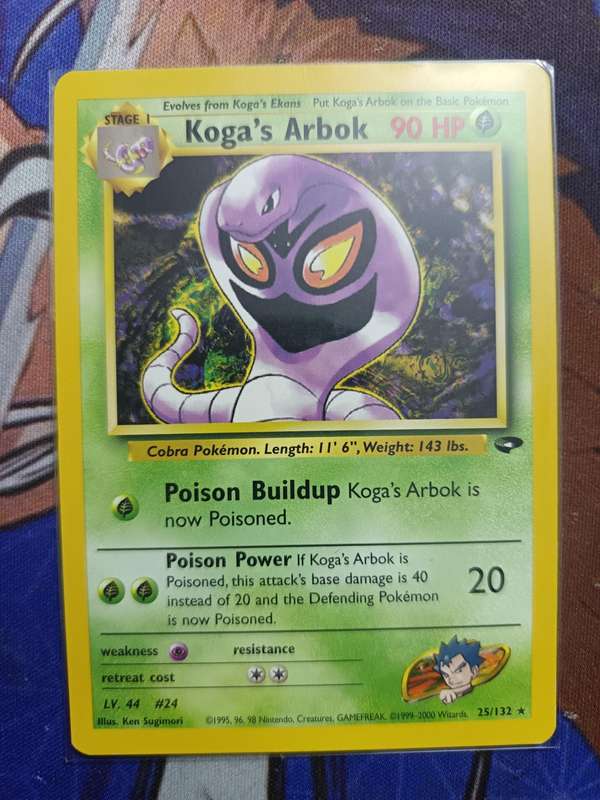 Pokemon Trading Card Game - Koga's Arbok #25 Pokemon Gym Challenge - Vintage
