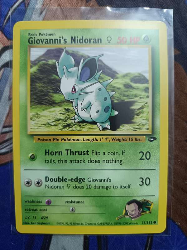 Pokemon Trading Card Game - Giovanni's Nidoran #75 Pokemon Gym Challenge - Vintage