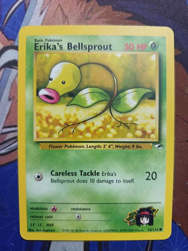 Pokemon Trading Card Game - Erika's Bellsprout #76 Pokemon Gym Heroes - Vintage