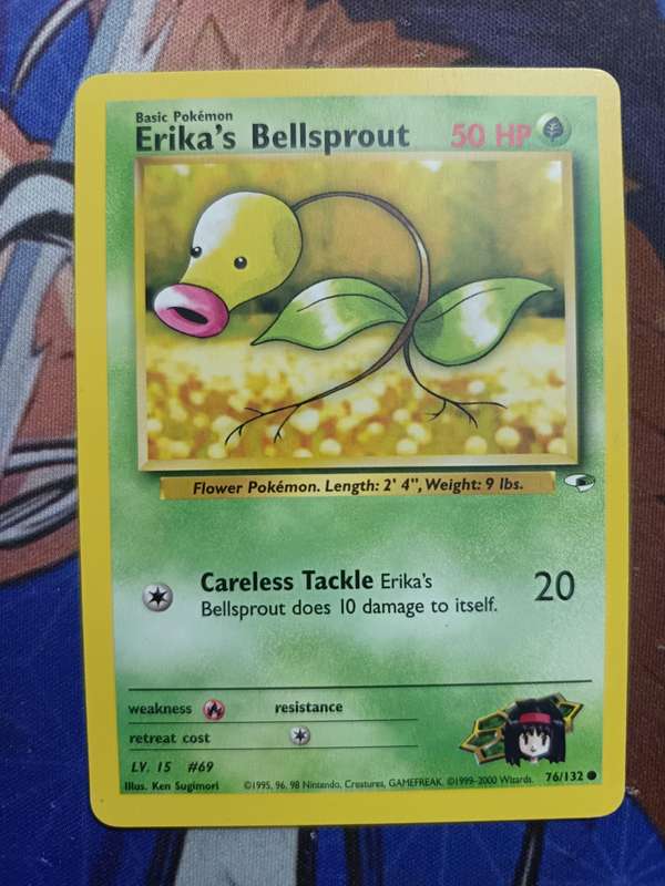 Pokemon Trading Card Game - Erika's Bellsprout #76 Pokemon Gym Heroes - Vintage