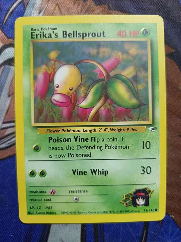 Pokemon Trading Card Game - Erika's Bellsprout #75 Pokemon Gym Heroes - Vintage