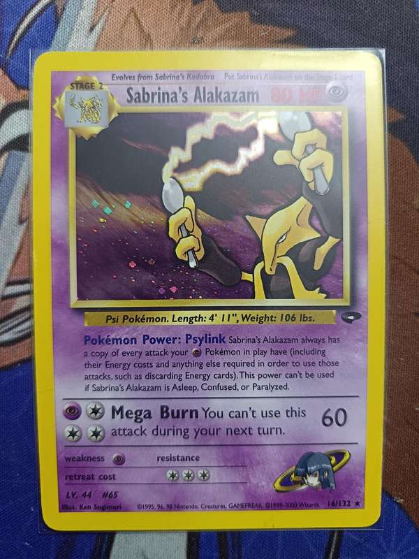 Pokemon Trading Card Game - Sabrina's Alakazam #16 Pokemon Gym Challenge - Vintage