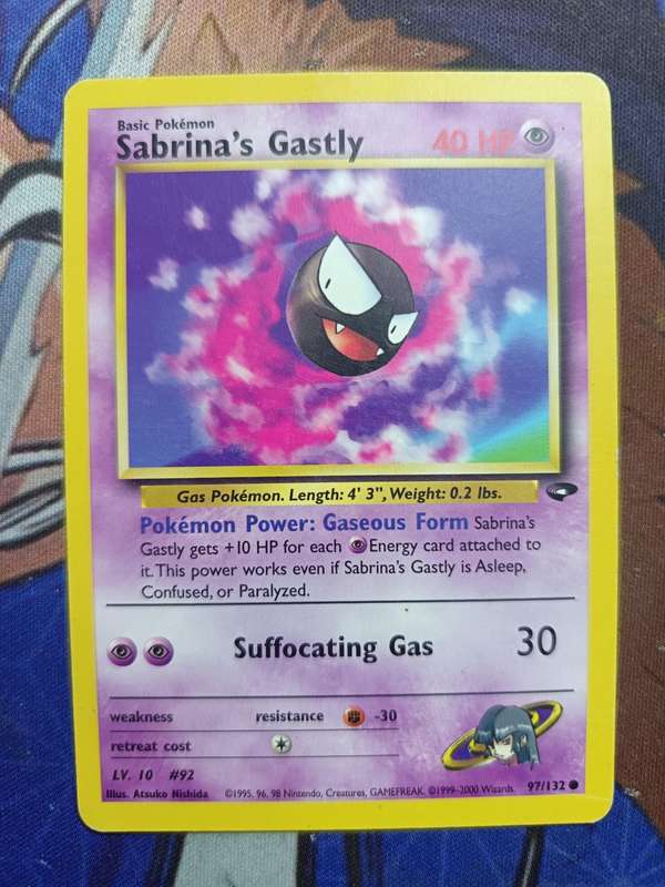 Pokemon Trading Card Game - Sabrina's Gastly #97 Pokemon Gym Challenge - Vintage