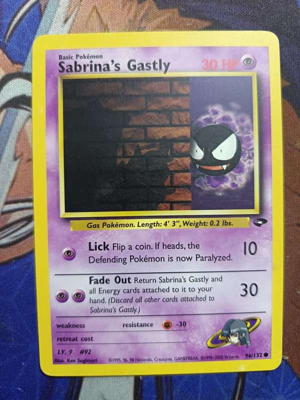 Pokemon Trading Card Game - Sabrina's Gastly #96 Pokemon Gym Challenge - Vintage