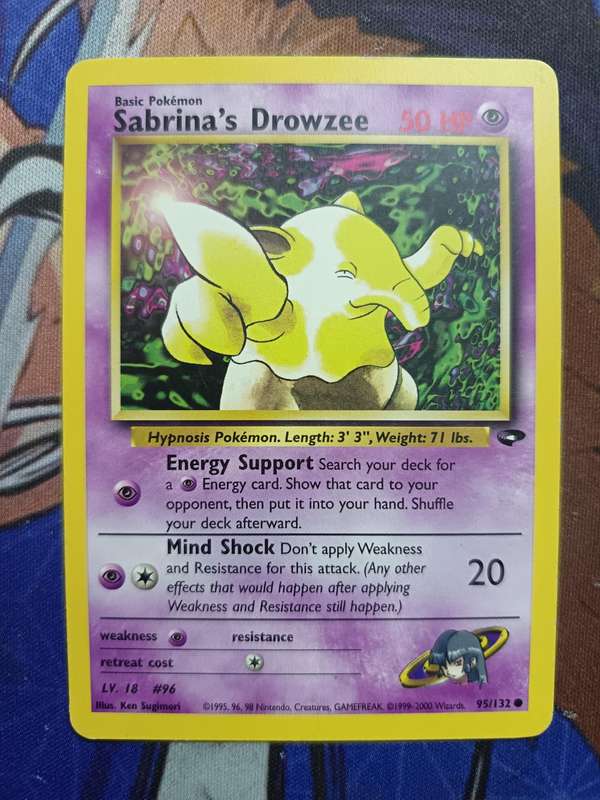 Pokemon Trading Card Game - Sabrina's Drowzee #95 Pokemon Gym Challenge - Vintage