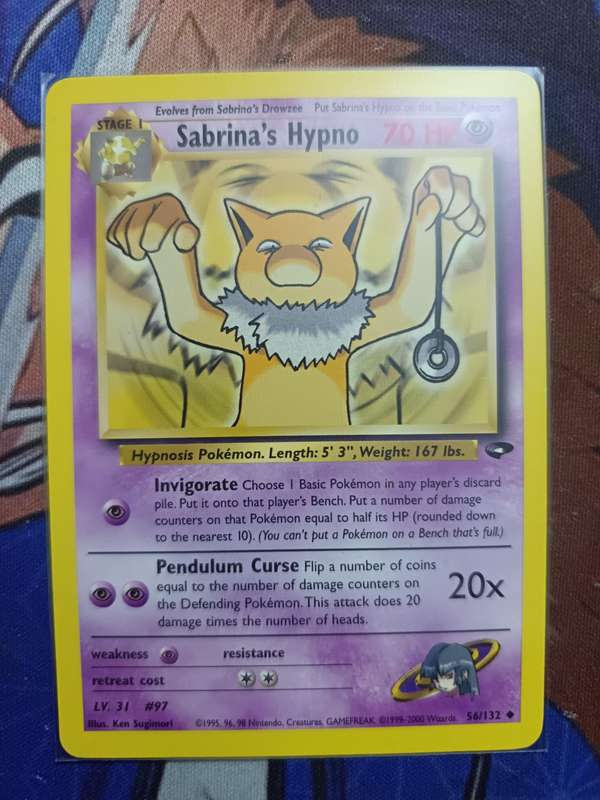 Pokemon Trading Card Game - Sabrina's Hypno #56 Pokemon Gym Challenge - Vintage