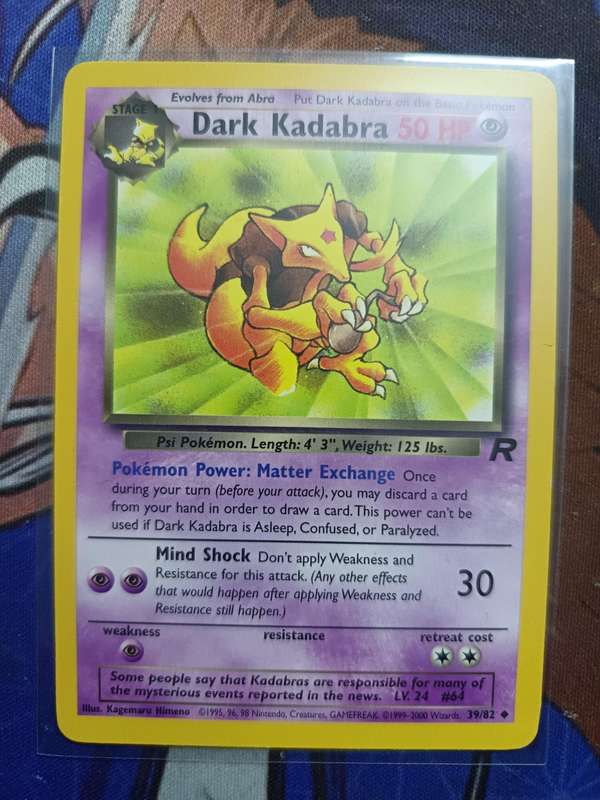 Pokemon Trading Card Game - Dark Kadabra #39 Pokemon Team Rocket - Vintage