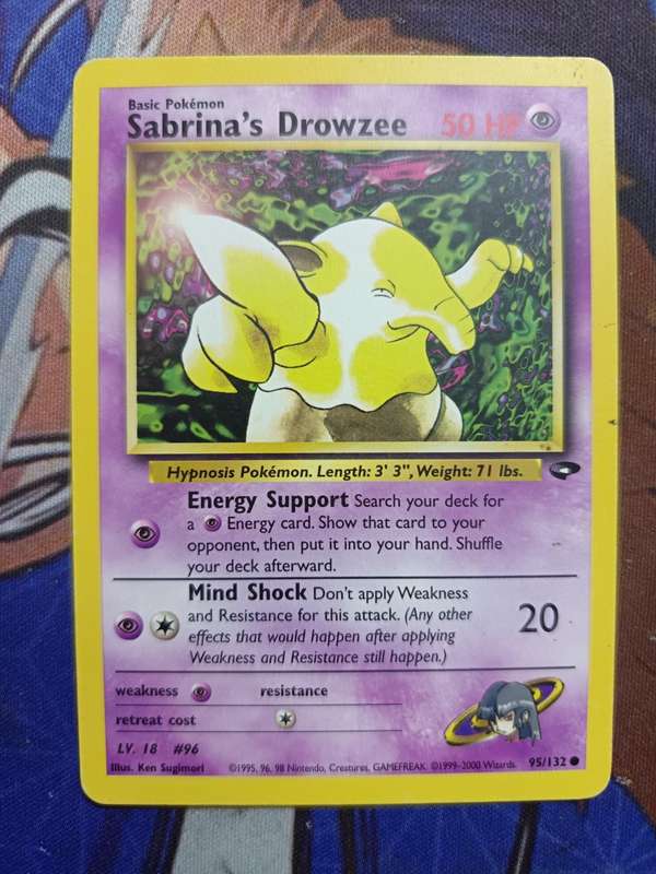 Pokemon Trading Card Game - Sabrina's Drowzee #95 Pokemon Gym Challenge - Vintage