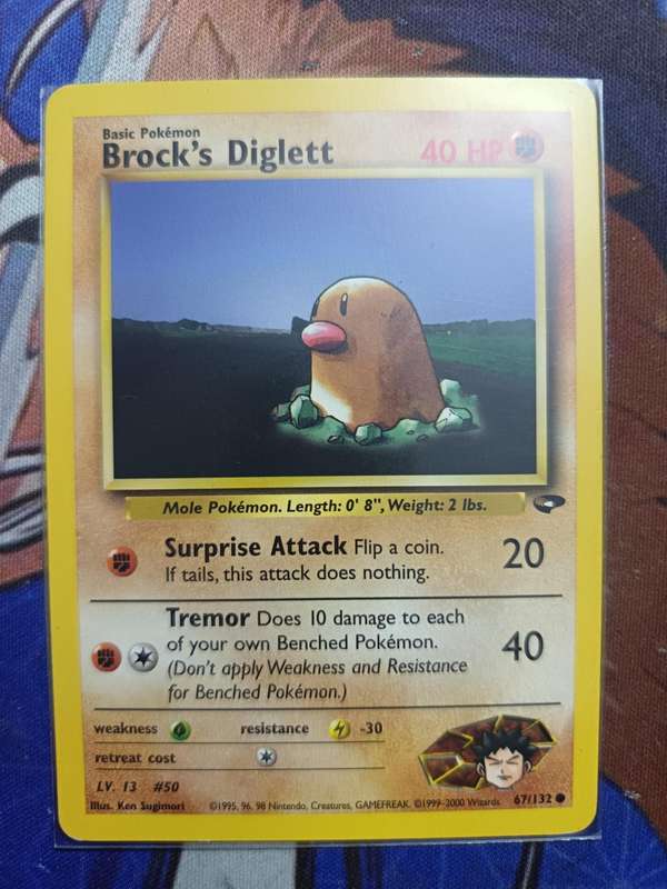 Pokemon Trading Card Game - Brock's Diglett #67 Pokemon Gym Challenge - Vintage
