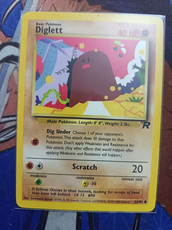 Pokemon Trading Card Game - Diglett #52 Pokemon Team Rocket - Vintage