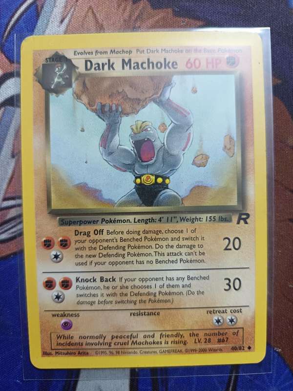 Pokemon Trading Card Game - Dark Machoke #40 Pokemon Team Rocket - Vintage