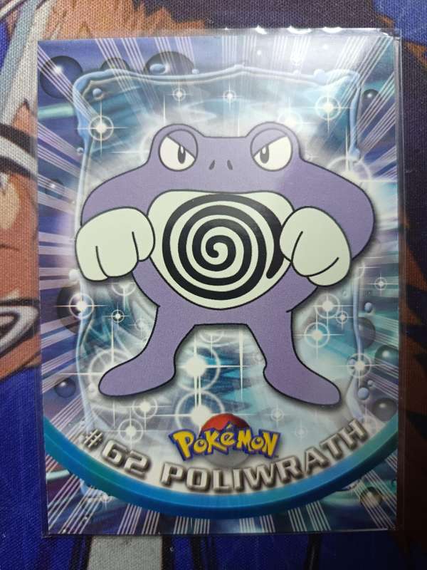 Pokemon Trading Card Game - Poliwrath #62 Pokemon 1999 Topps TV - Vintage