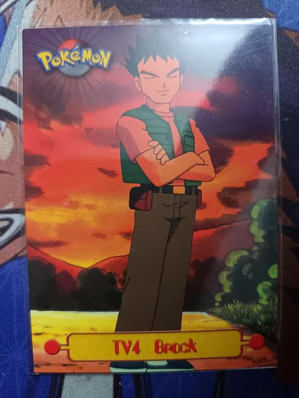 Pokemon Trading Card Game - Brock #TV4 Pokemon 1999 Topps TV - Vintage
