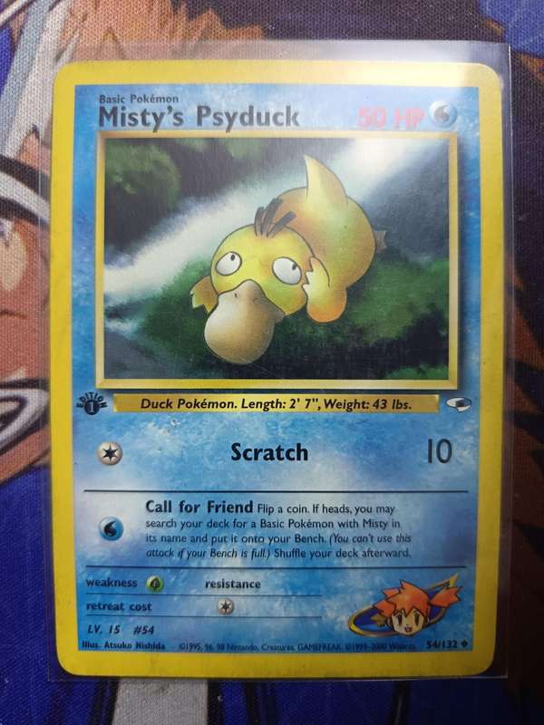 Pokemon Trading Card Game - Misty's Psyduck [1st Edition] #54 Pokemon Gym Heroes - Vintage