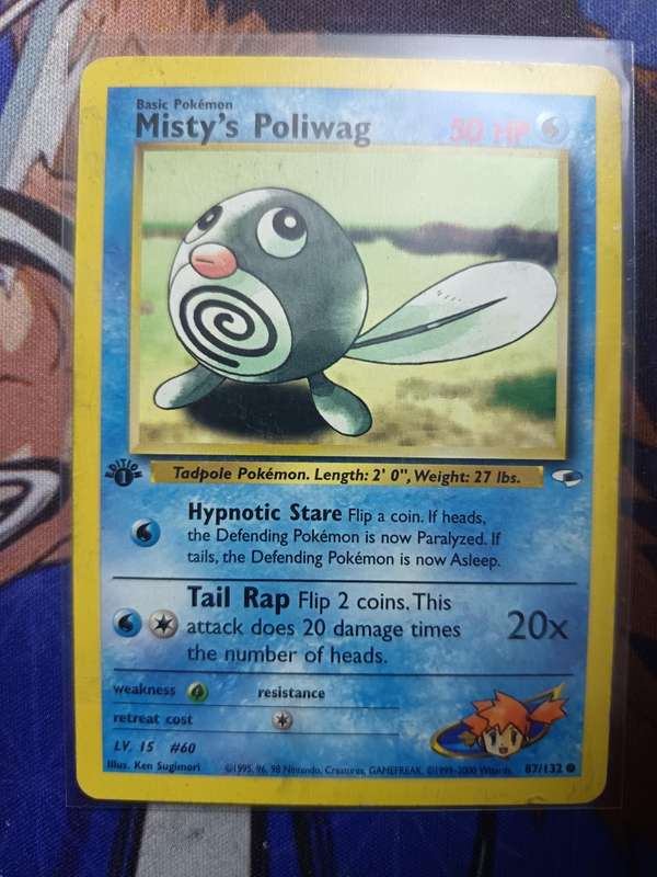 Pokemon Trading Card Game - Misty's Poliwag [1st Edition] #87 Pokemon Gym Heroes - Vintage