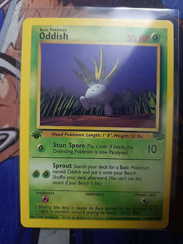Pokemon Trading Card Game - Oddish [1st Edition] #58 Pokemon Jungle - Vintage