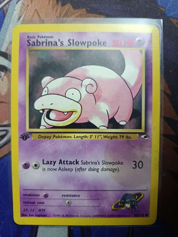 Pokemon Trading Card Game - Sabrina's Slowpoke [1st Edition] #95 Pokemon Gym Heroes - Vintage