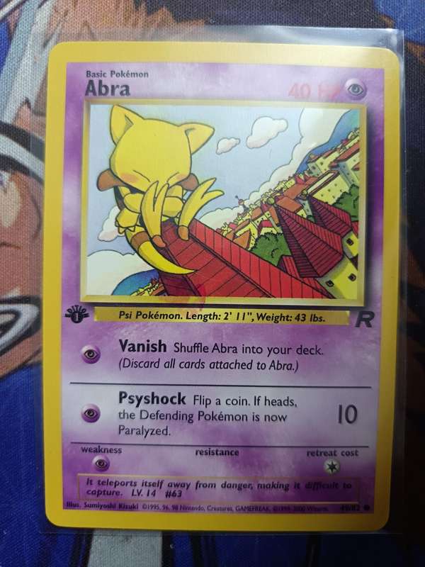 Pokemon Trading Card Game - Abra [1st Edition] #49 Pokemon Team Rocket - Vintage