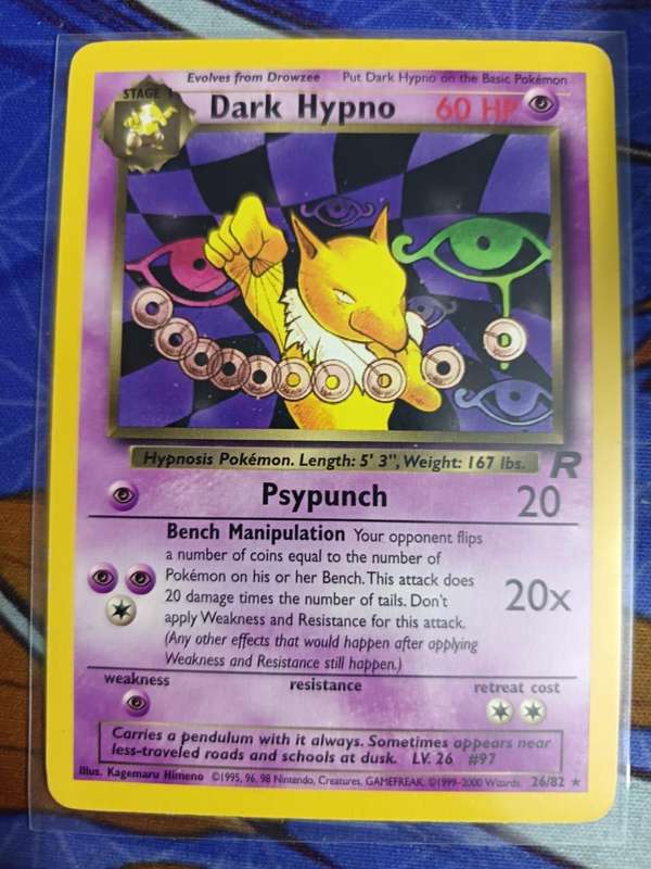 Pokemon Trading Card Game - Dark Hypno #26 Pokemon Team Rocket - Vintage