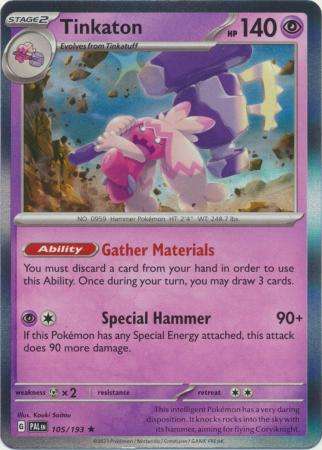 Pokemon Trading Card Game - Tinkaton - 105/193 - Holo Rare Scarlet & Violet: Paldea Evolved