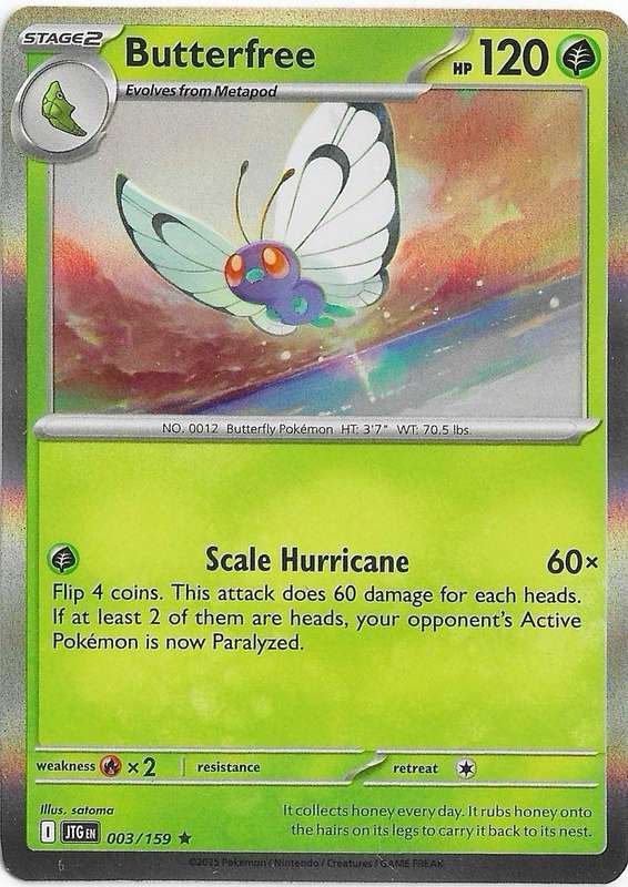 Pokemon Trading Card Game - Butterfree - 003/159 - Rare Scarlet & Violet: Journey Together
